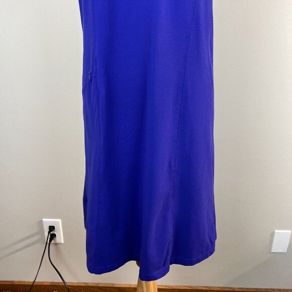 Toad & Co Dress Womens M Purple V-Neck Short Sleeve A-Line Stretch Aquaculture - Picture 3 of 11